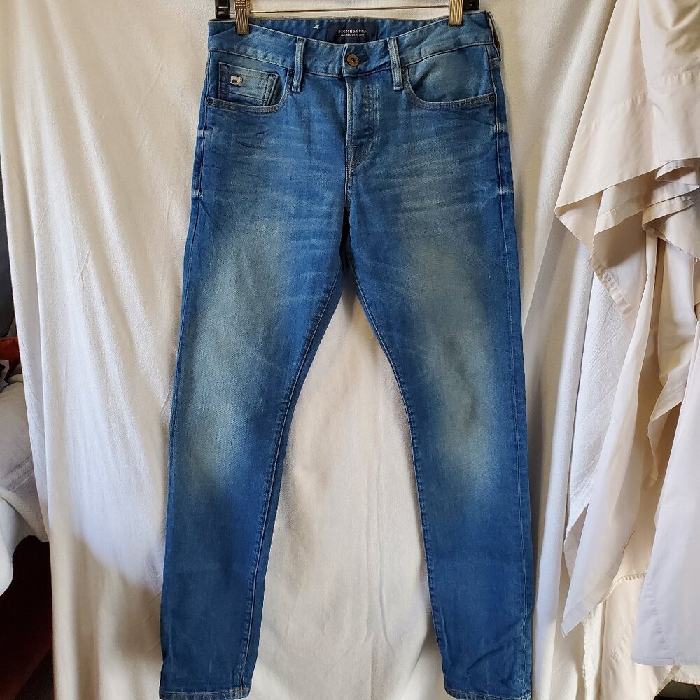 Scotch And Soda Amsterdam Blauw Ralston Men's Jeans Size 28w 32l